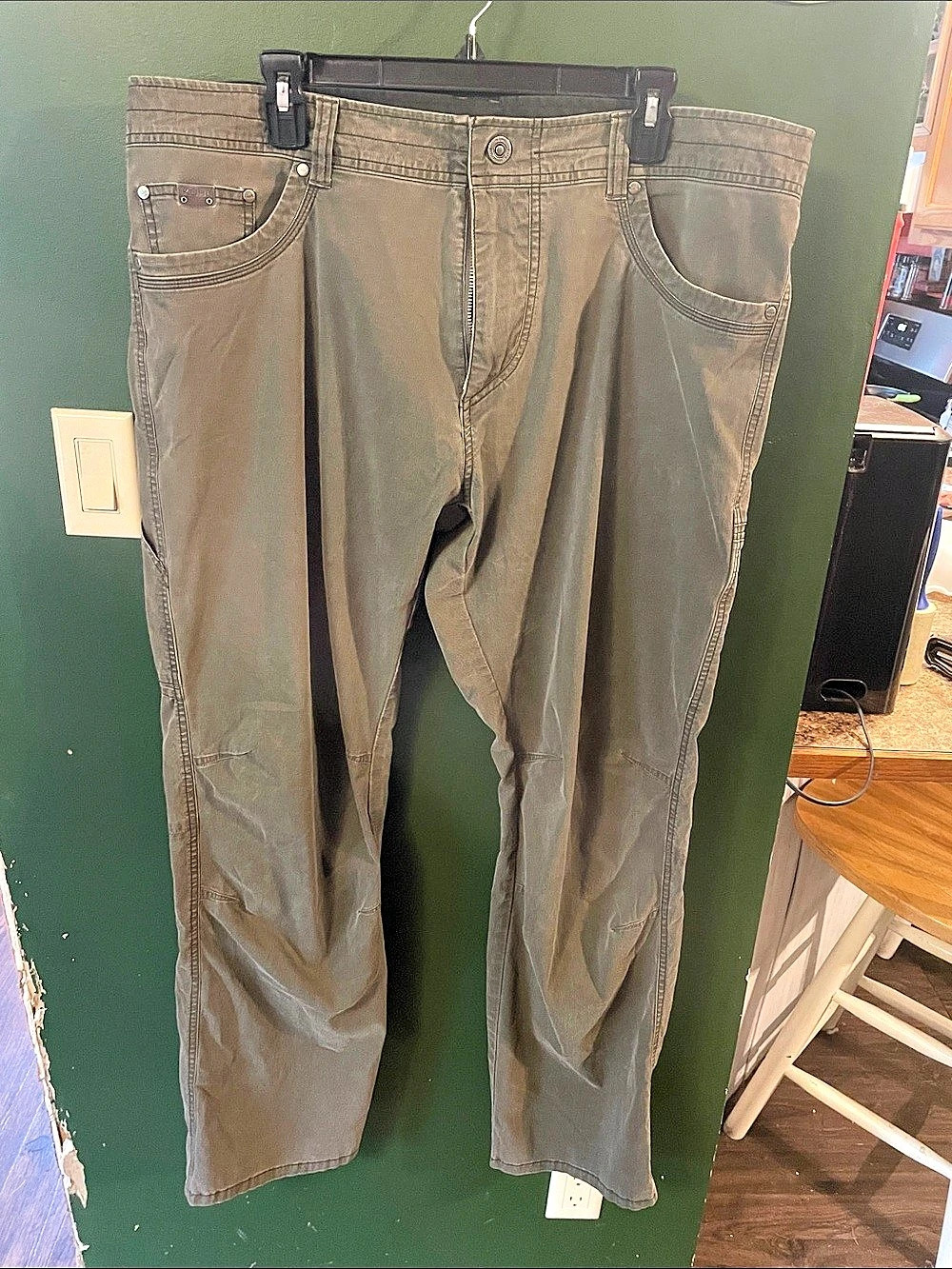 Kuhl Vintage Putina Dye Revolver Gray Lightweight Pants Sz 38x34 Outdoor Hiking